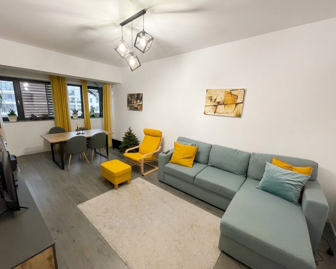 Apartament 2 camere mobilat lux, Pipera, cu parcare